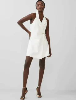 Kvinnor French Connection Kavajer|Klänningar|WHISPER HALTER BLAZER DRESS - Korta klänningar