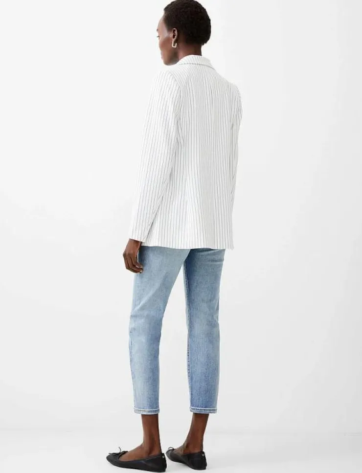 Kvinnor French Connection Kavajer|WHISPER PINSTRIPE BLAZER - Enkelknäppta kavajer