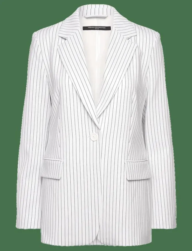 Kvinnor French Connection Kavajer|WHISPER PINSTRIPE BLAZER - Enkelknäppta kavajer