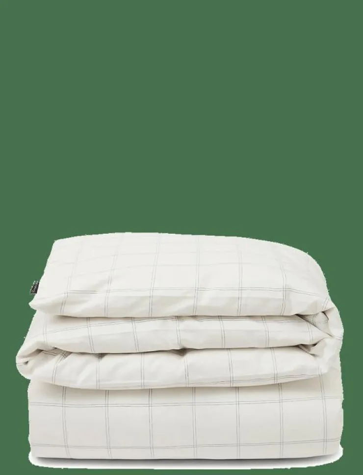 Lexington Home White/Dk Blue Checked Lyocell/Cotton Duvet Cover - Påslakan| Sängtextilier