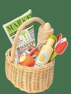 Barn Tender Leaf Rollspel|Leksakskök & Tillbehör|Wicker Shopping Basket - Marknadsstånd