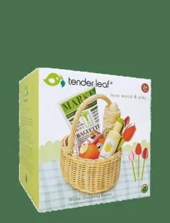 Barn Tender Leaf Rollspel|Leksakskök & Tillbehör|Wicker Shopping Basket - Marknadsstånd