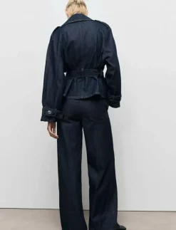 Mango Wide leg denim trousers with belt loops - Vida byxor|Kvinnor Jeans