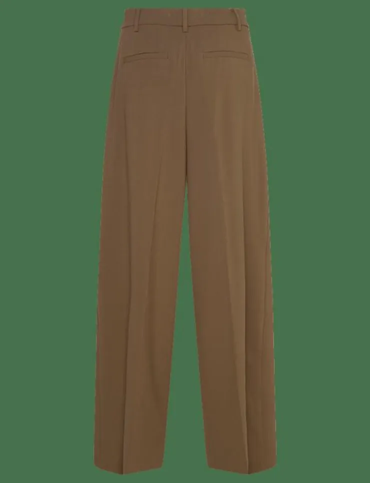 Kvinnor Mango Byxor|Wide leg mid-rise pleated trousers - Vida byxor