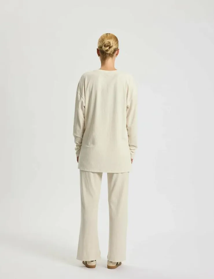 Rethinkit Studios Wide Rib Pants Merci - Sweatpants|Kvinnor Byxor|Mjukisbyxor