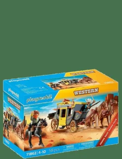 PLAYMOBIL Wild West Stagecoach - Figures|Barn Playmobil Leksaker