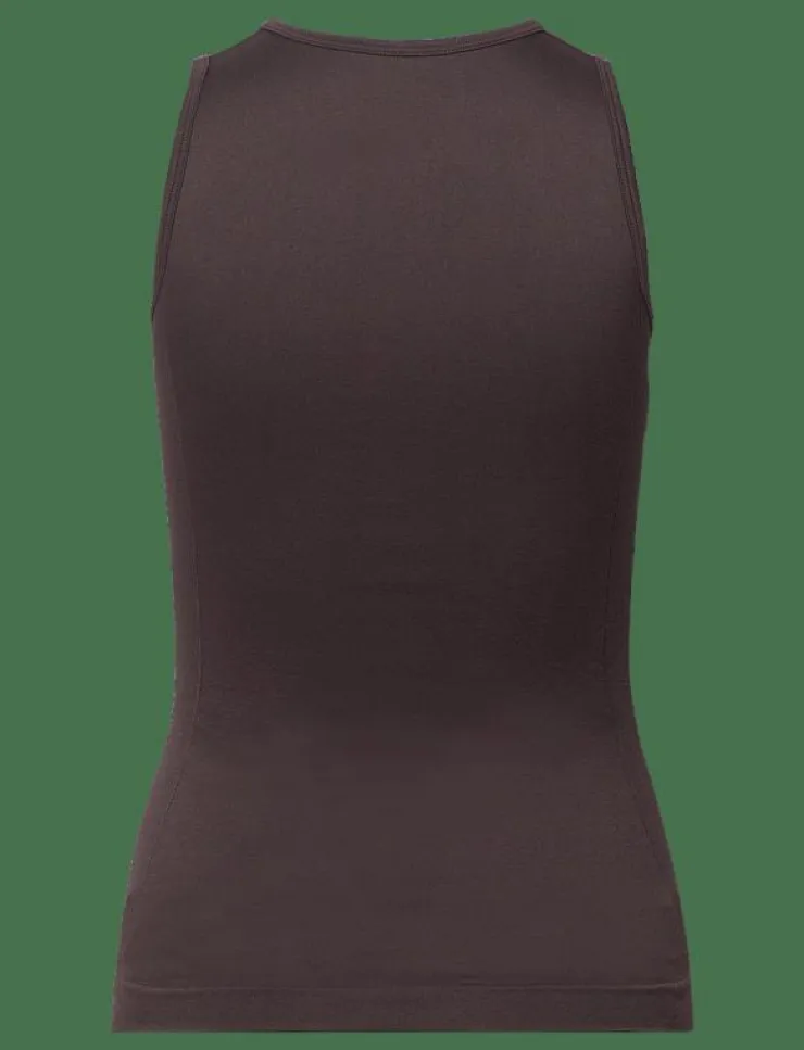 Kvinnor ZEBDIA Toppar & T-Shirts|Plus Size & Curvy|Women Seamless Tank Top "Rib" - Linnen