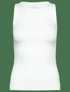 Kvinnor ZEBDIA T-Shirts & Toppar|Women Seamless Tank Top "Rib" - Linnen