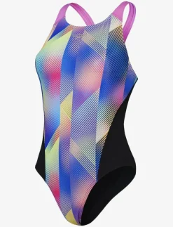 Kvinnor Speedo Badkläder|Womens Allover Digital Recordbreaker - Baddräkter