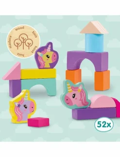 SES Creative Wooden Building Blocks - Unicorn 52 pcs - Byggklossar|Barn Klossar & Byggsatser