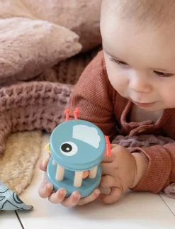 Done by Deer Wooden rattle Birdee - Interaktiva leksaker|Barn Babyleksaker|Babyleksaker