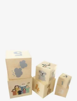 Barn Magni Toys Klossar & Byggsatser|Wooden Stacking Tower" Noah's Ark " - Byggklossar