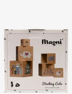 Barn Magni Toys Klossar & Byggsatser|Wooden Stacking Tower