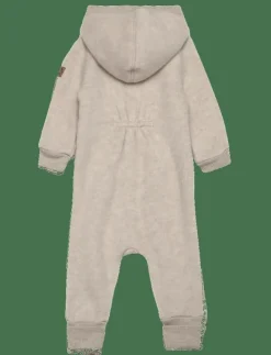 mikk-line Wool Baby Suit w. Hood - Långärmad bodysuit|Barn Bodysuits