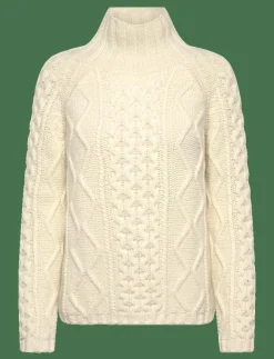 Kvinnor Filippa K Stickat|Wool Cable Knit Sweater - Polotröjor