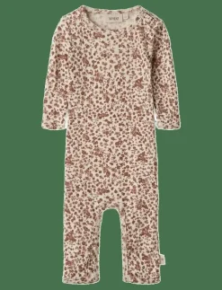 Wheat Wool Jumpsuit L/S Haven - Långärmad bodysuit|Barn Bodysuits