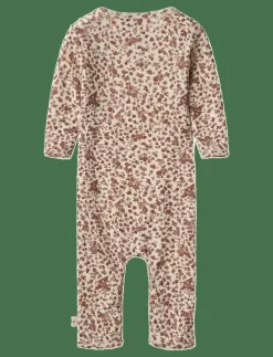 Wheat Wool Jumpsuit L/S Haven - Långärmad bodysuit|Barn Bodysuits