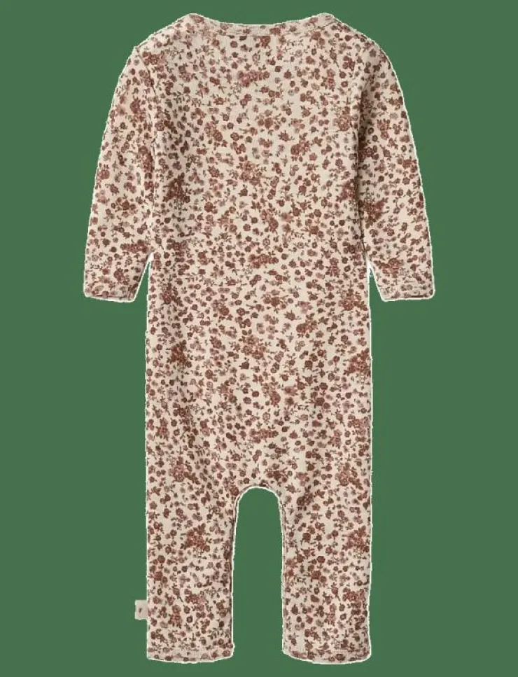 Wheat Wool Jumpsuit L/S Haven - Långärmad bodysuit|Barn Bodysuits