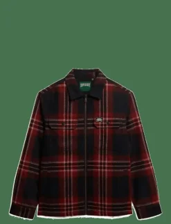 Superdry WOOL MILLER ZIP OVERSHIRT - Jackor & rockar| Overshirts