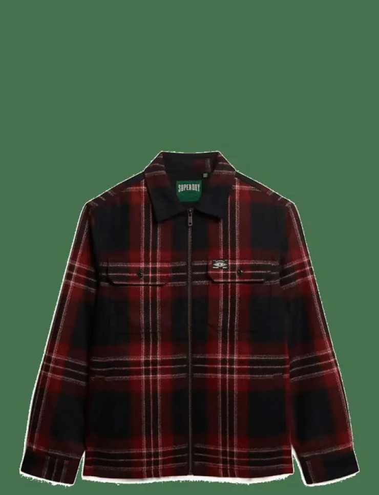 Superdry WOOL MILLER ZIP OVERSHIRT - Jackor & rockar| Overshirts