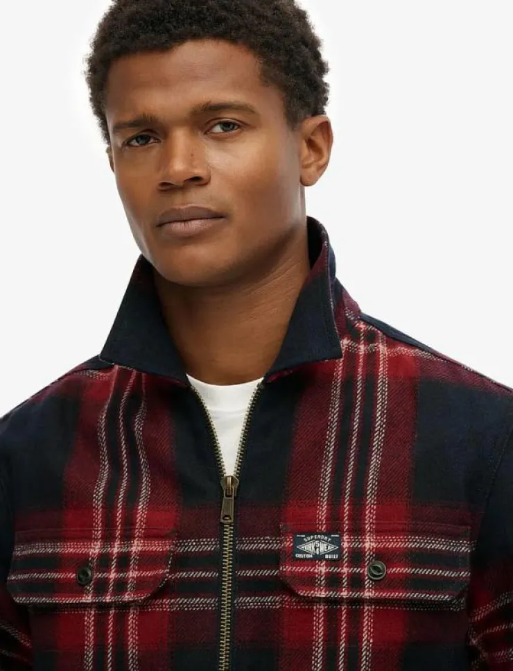 Superdry WOOL MILLER ZIP OVERSHIRT - Jackor & rockar| Overshirts