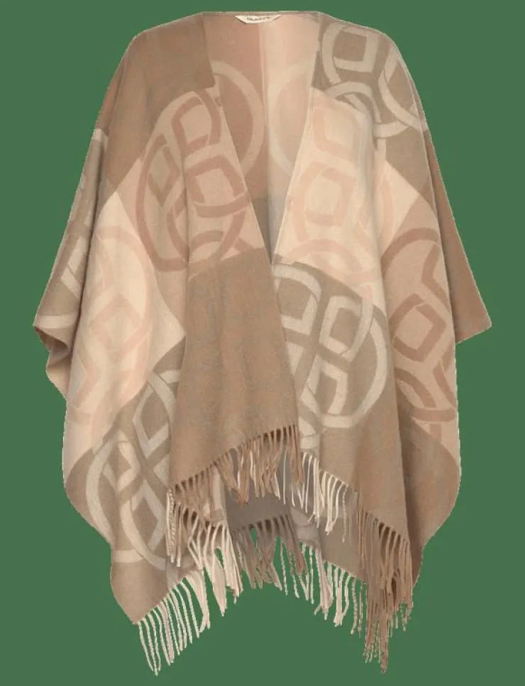 GANT WOOL MONOGRAM PONCHO - Ponchos & capes|Kvinnor Stickat