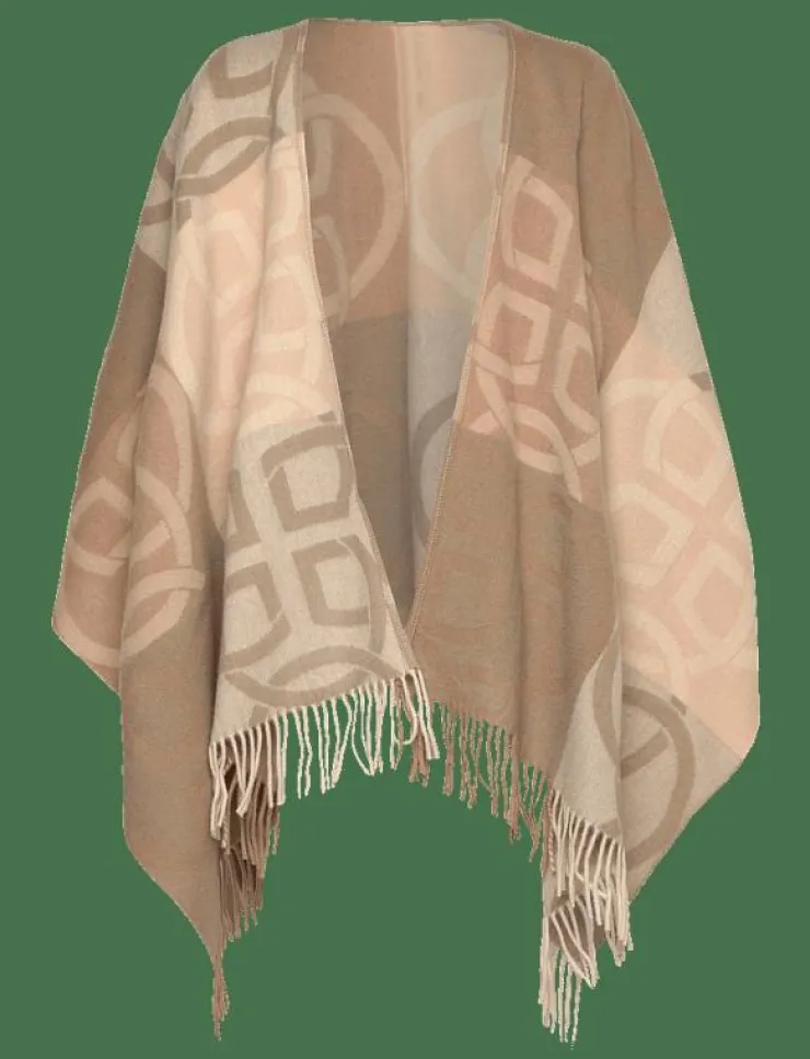 GANT WOOL MONOGRAM PONCHO - Ponchos & capes|Kvinnor Stickat