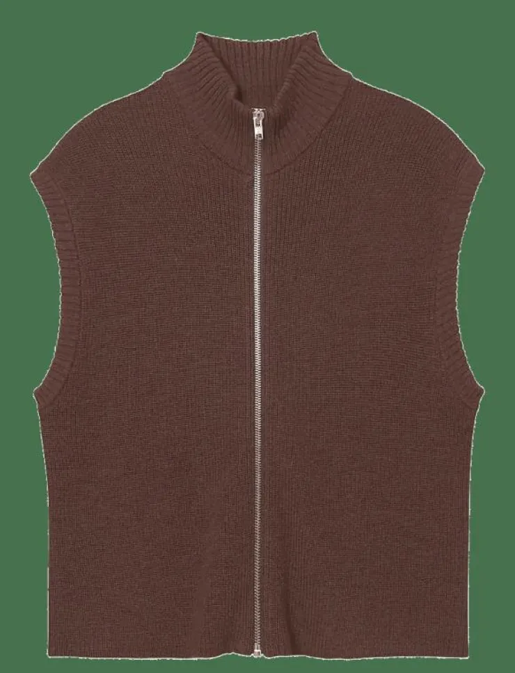 Rethinkit Studios Wool Zip Vest Oslo - Stickat|Kvinnor Sweatshirts