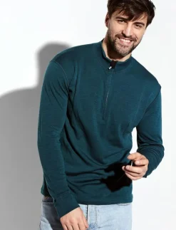 Panos Emporio Wool/Bamboo Half Zip Sweater - Pyjamasöverdelar| Pyjamas