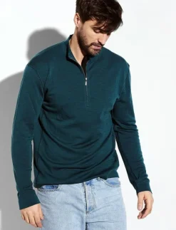 Panos Emporio Wool/Bamboo Half Zip Sweater - Pyjamasöverdelar| Pyjamas