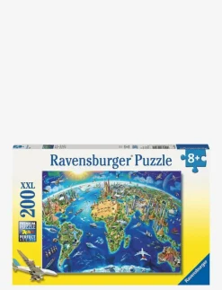 Ravensburger World Landmarks Map 200p - Klassiska pussel|Barn Pussel & Spel