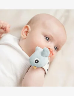Barn Done by Deer Babyleksaker|Babyleksaker|Wrist rattle set 2-pack Happy clouds - Interaktiva leksaker