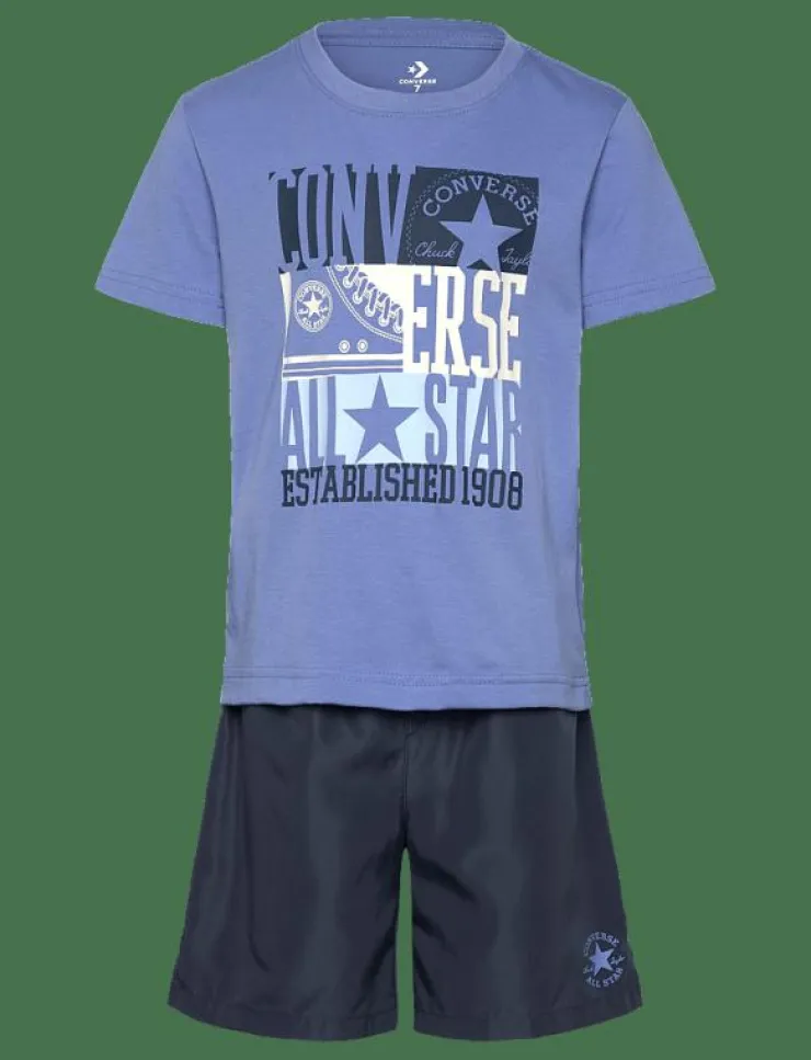 Converse WS-WOVEN SHORT SET - Set med kortärmad t-shirt|Barn Set