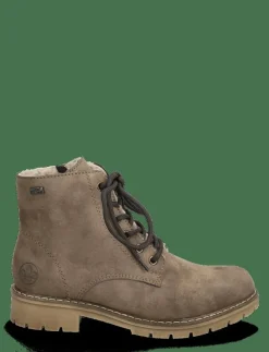Kvinnor Rieker Varmfodrade Stövlar|Y9103 - Platta ankelboots
