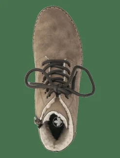 Kvinnor Rieker Varmfodrade Stövlar|Y9103 - Platta ankelboots