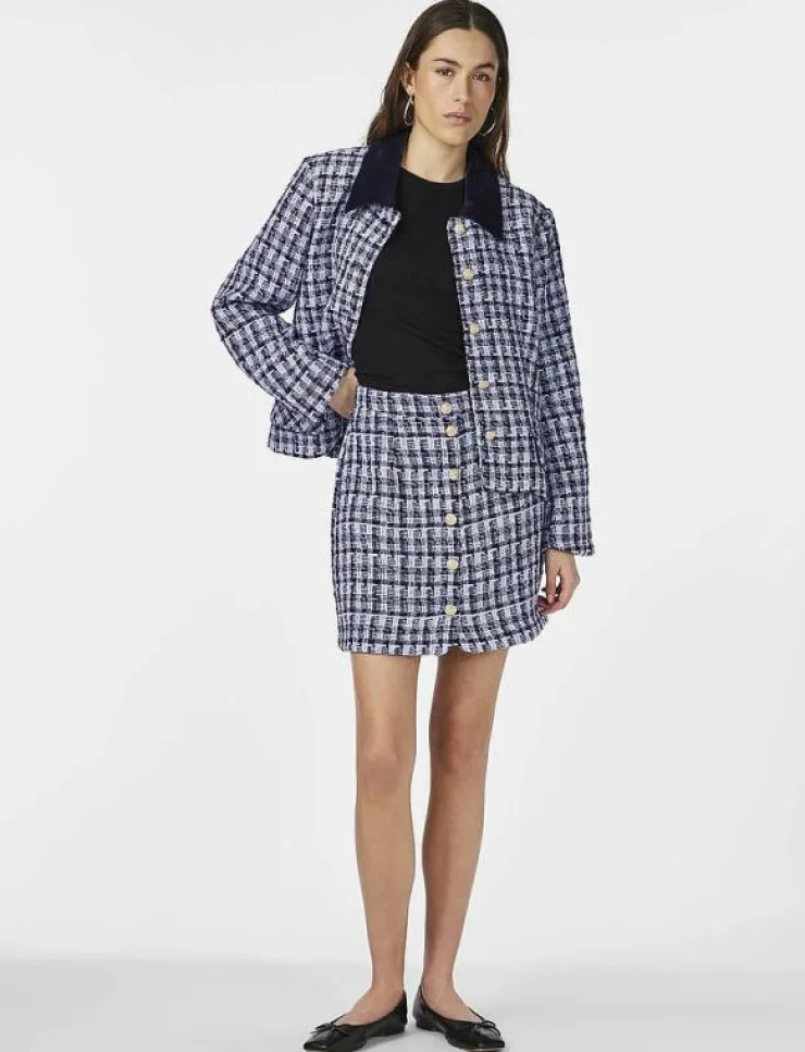 YAS BUCANA HW BOUCLE SKIRT - Korta kjolar|Kvinnor Kjolar