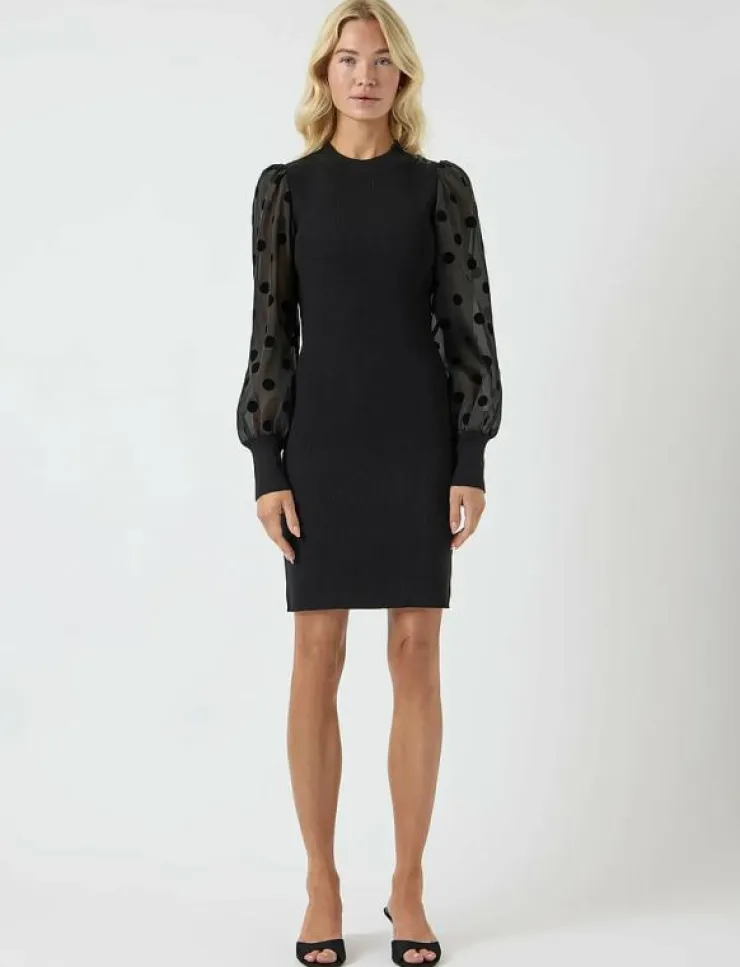 Kvinnor YAS Klänningar|DOTME LS KNIT DRESS S. NOOS - Korta klänningar