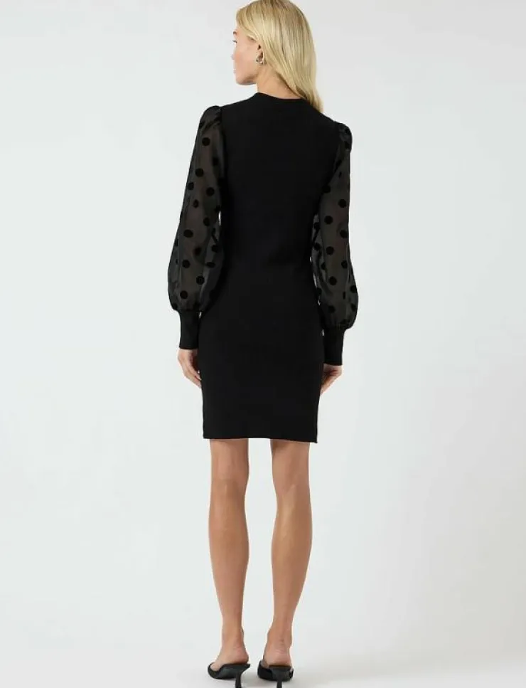 Kvinnor YAS Klänningar|DOTME LS KNIT DRESS S. NOOS - Korta klänningar