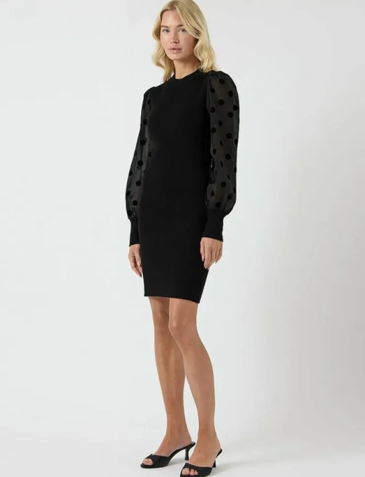 Kvinnor YAS Klänningar|DOTME LS KNIT DRESS S. NOOS - Korta klänningar