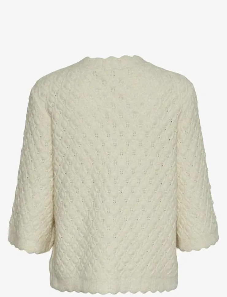 Kvinnor YAS Stickat|EGSA 3/4 KNIT CARDIGAN S. - Koftor