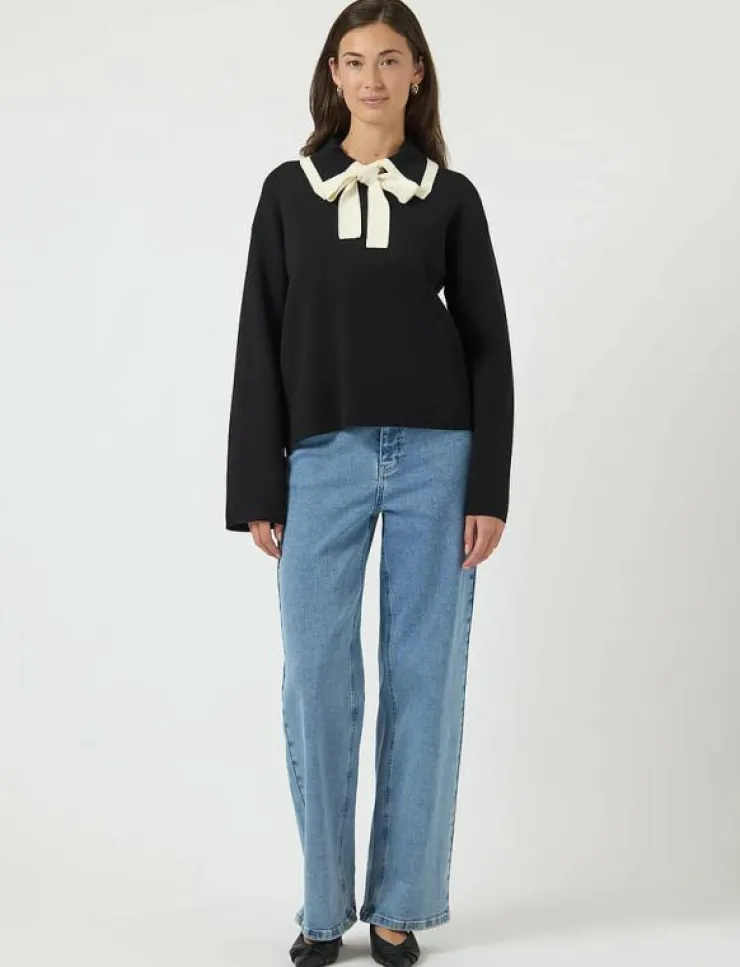 YAS JOSIE LS BOW KNIT TOP - Stickat|Kvinnor Stickat