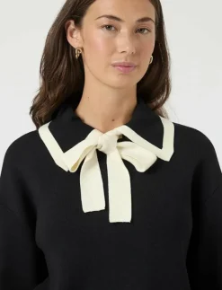 YAS JOSIE LS BOW KNIT TOP - Stickat|Kvinnor Stickat