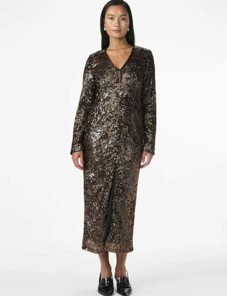 YAS PIO LS SEQUIN LONG DRESS - SHOW - Midiklänningar|Kvinnor Klänningar