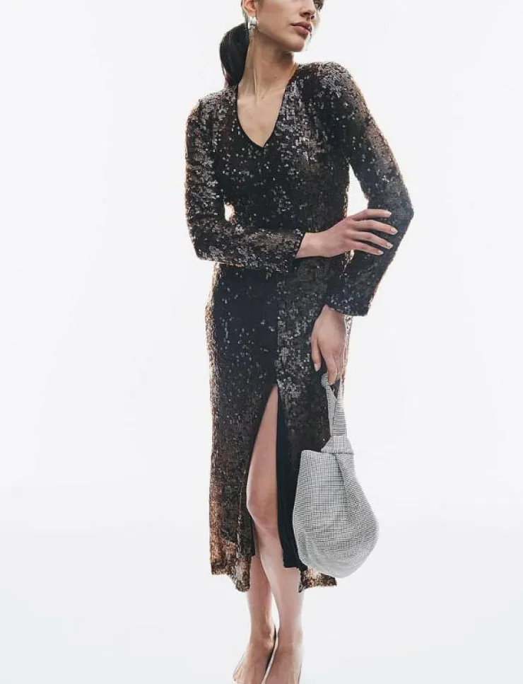 YAS PIO LS SEQUIN LONG DRESS - SHOW - Midiklänningar|Kvinnor Klänningar