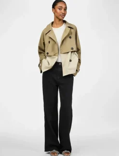 Kvinnor YAS Jackor & Kappor|TURBO SHORT TRENCHCOAT - Trenchcoats