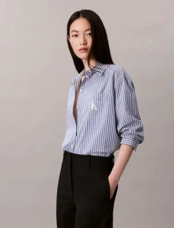 Kvinnor Calvin Klein Jeans Blusar & Skjortor|YD Perfect Button-down Shirt - Långärmade
