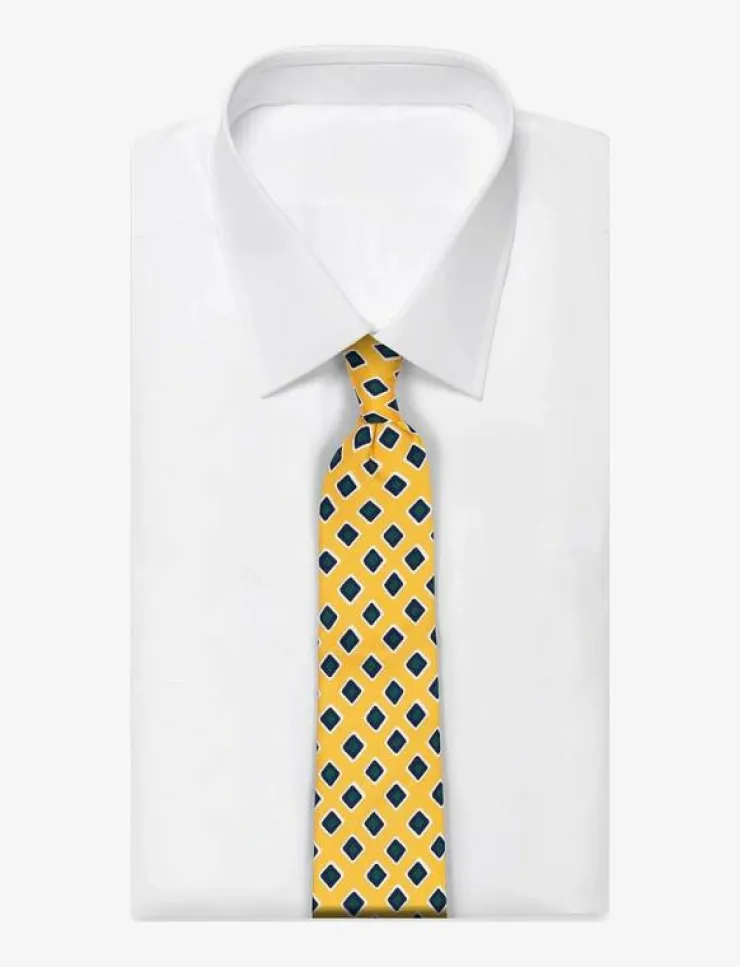 AN IVY Slipsar & Accessoarer|Yellow Vintage Squares - Slipsar