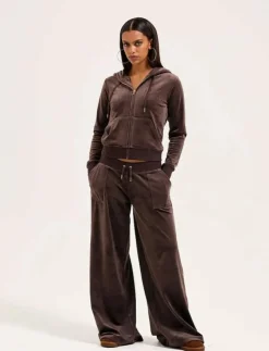 Kvinnor Juicy Couture Mjukisbyxor|YUKA WIDE LEG TRACKPANT GOLD - Vida byxor