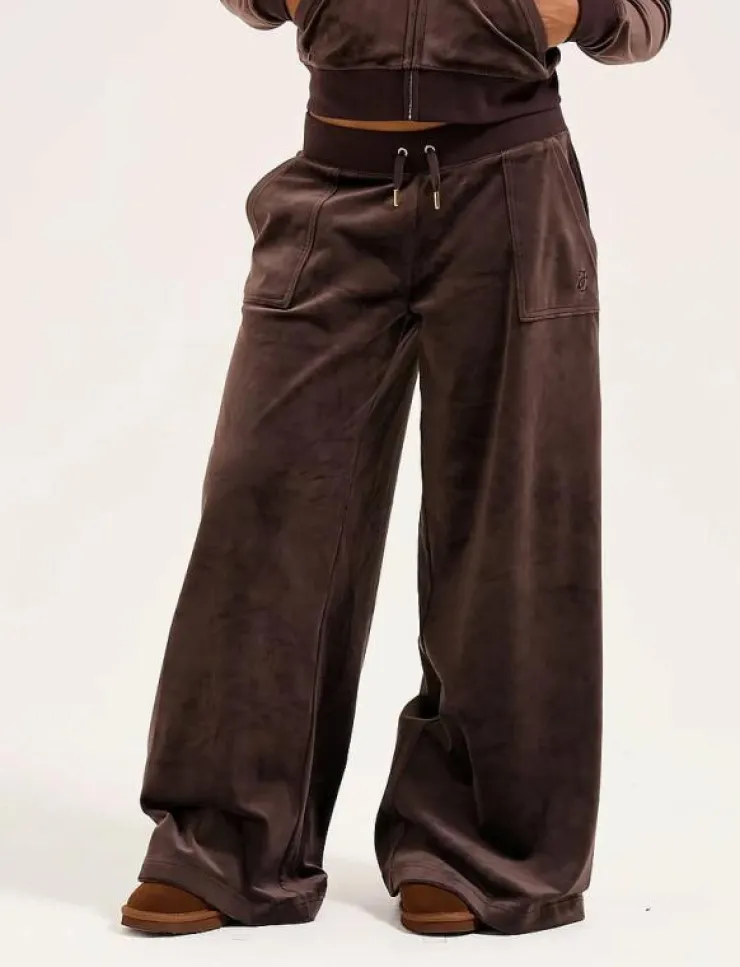 Kvinnor Juicy Couture Mjukisbyxor|YUKA WIDE LEG TRACKPANT GOLD - Vida byxor