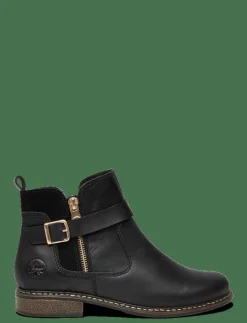 Kvinnor Rieker Boots|Z4959 - Platta ankelboots